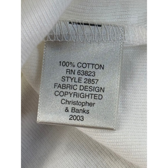 Christopher & Banks White Sleeveless Top Birdhouse Embroidery Tank - Picture 5 of 12